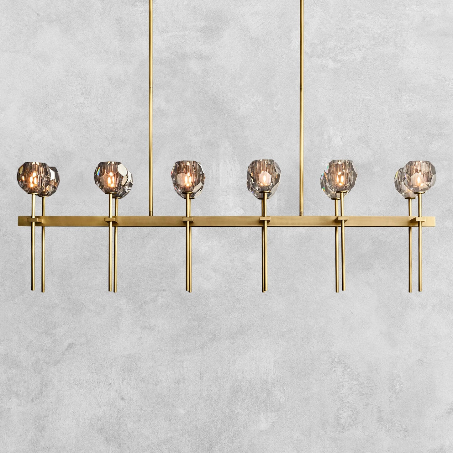 Bouble De Crystal Ball Linear Chandelier 48" 60"