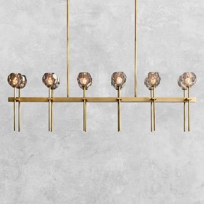 Bouble De Crystal Ball Linear Chandelier 48" 60"
