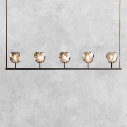 Bouble De Crystal Ball Linear Chandelier 48" 60"