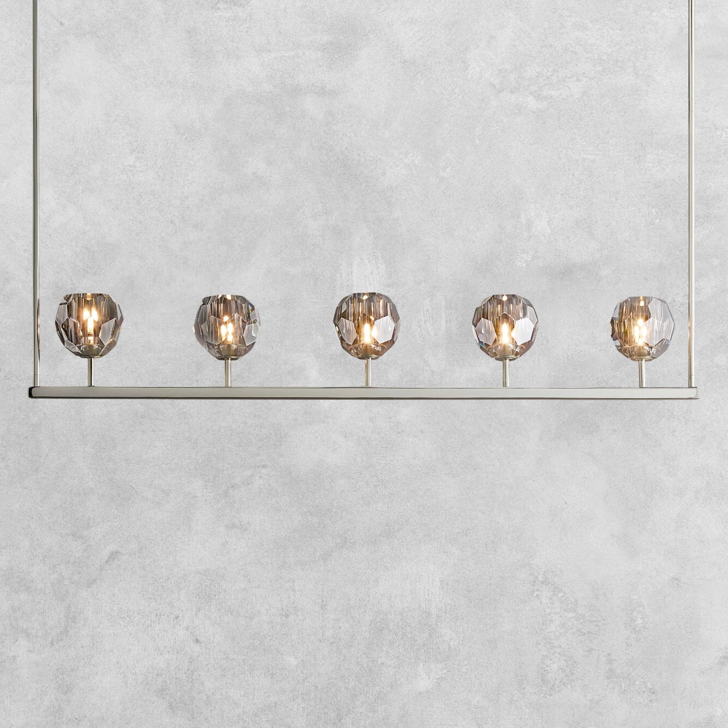 Bouble De Crystal Ball Linear Chandelier 48" 60"