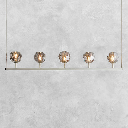 Bouble De Crystal Ball Linear Chandelier 48" 60"