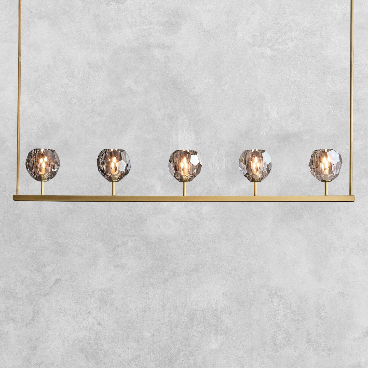 Bouble De Crystal Ball Linear Chandelier 48" 60"