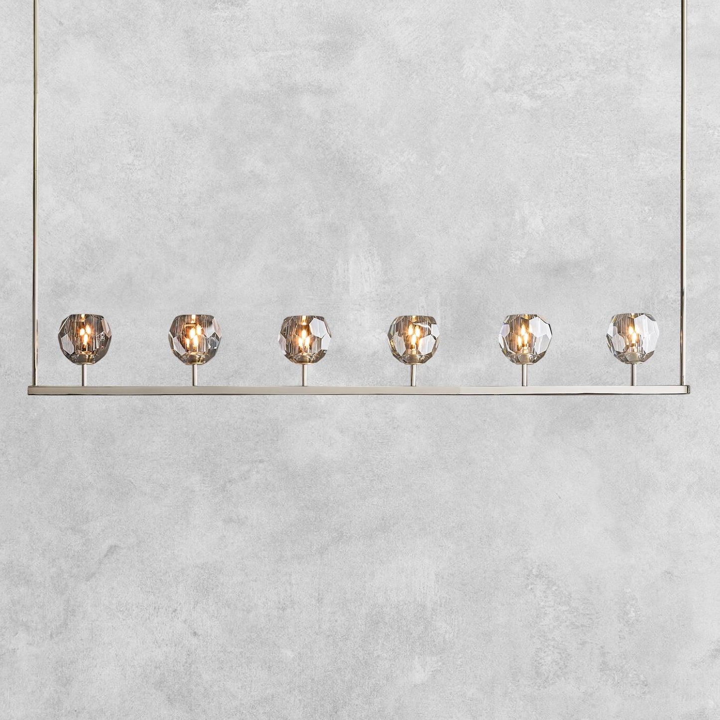 Bouble De Crystal Ball Linear Chandelier 48" 60"