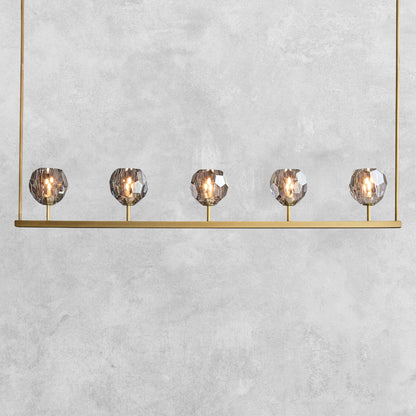 Bouble De Crystal Ball Linear Chandelier 48" 60"