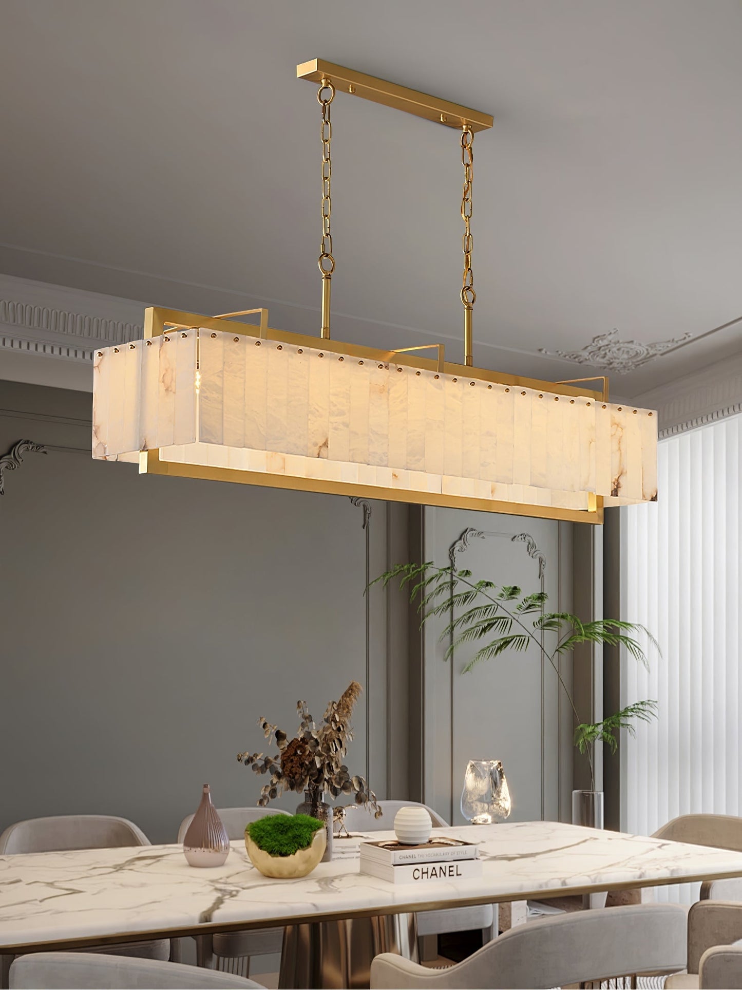 Hexa Alabaster Chandelier
