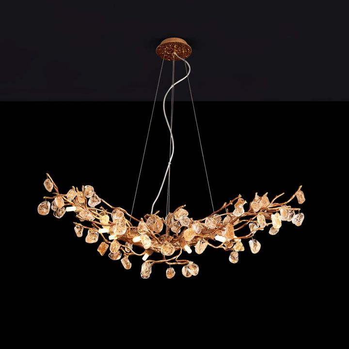 Luxurious Crystal Brass Dining Room Chandelier