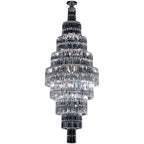 Stylish Foyer Hall Long Crystal Chandelier Large Staircase/ Entryway Decoration Ceiling Light Fixture