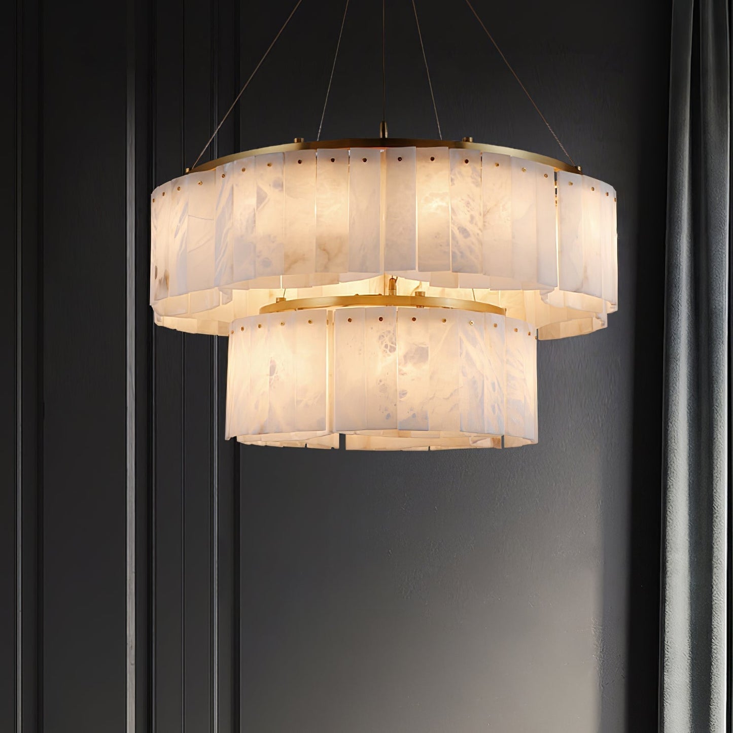 Hexa Alabaster Chandelier