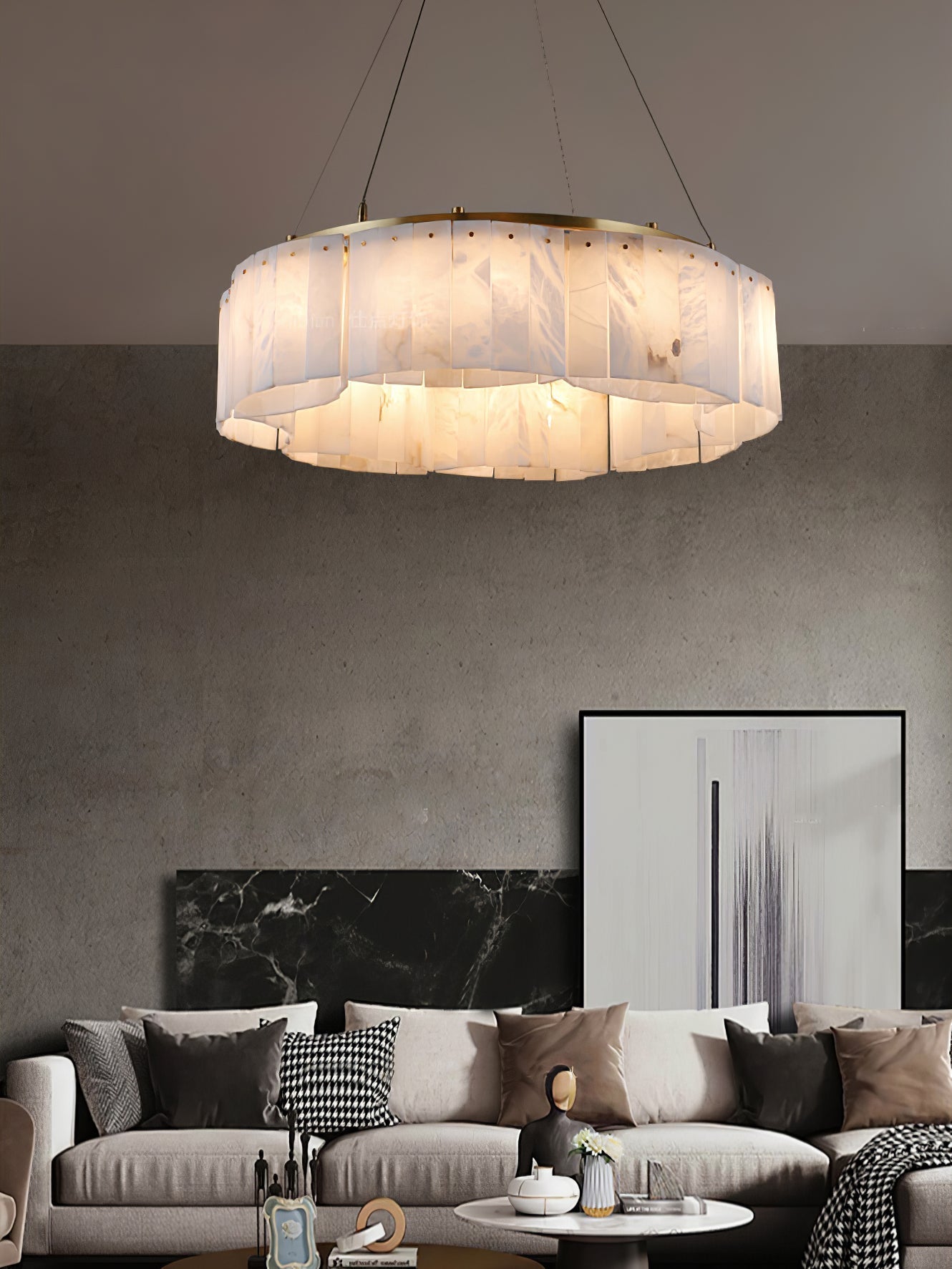 Hexa Alabaster Chandelier