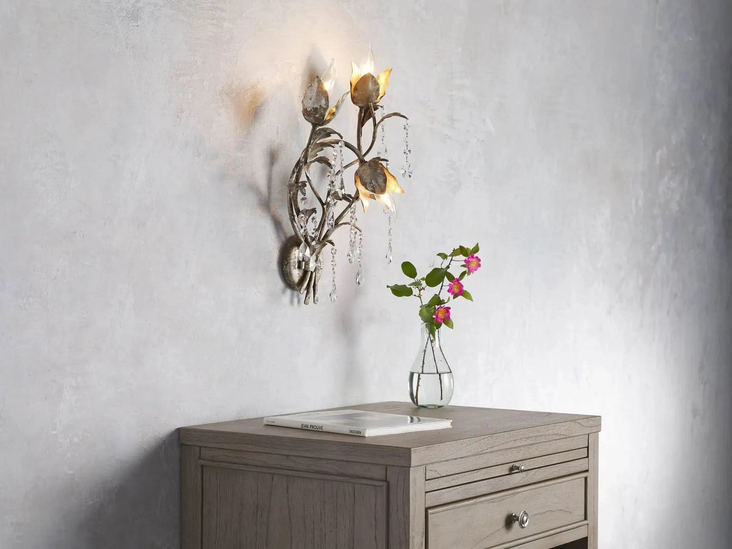 Kalie Crystal 3 Lights Wall Sconce