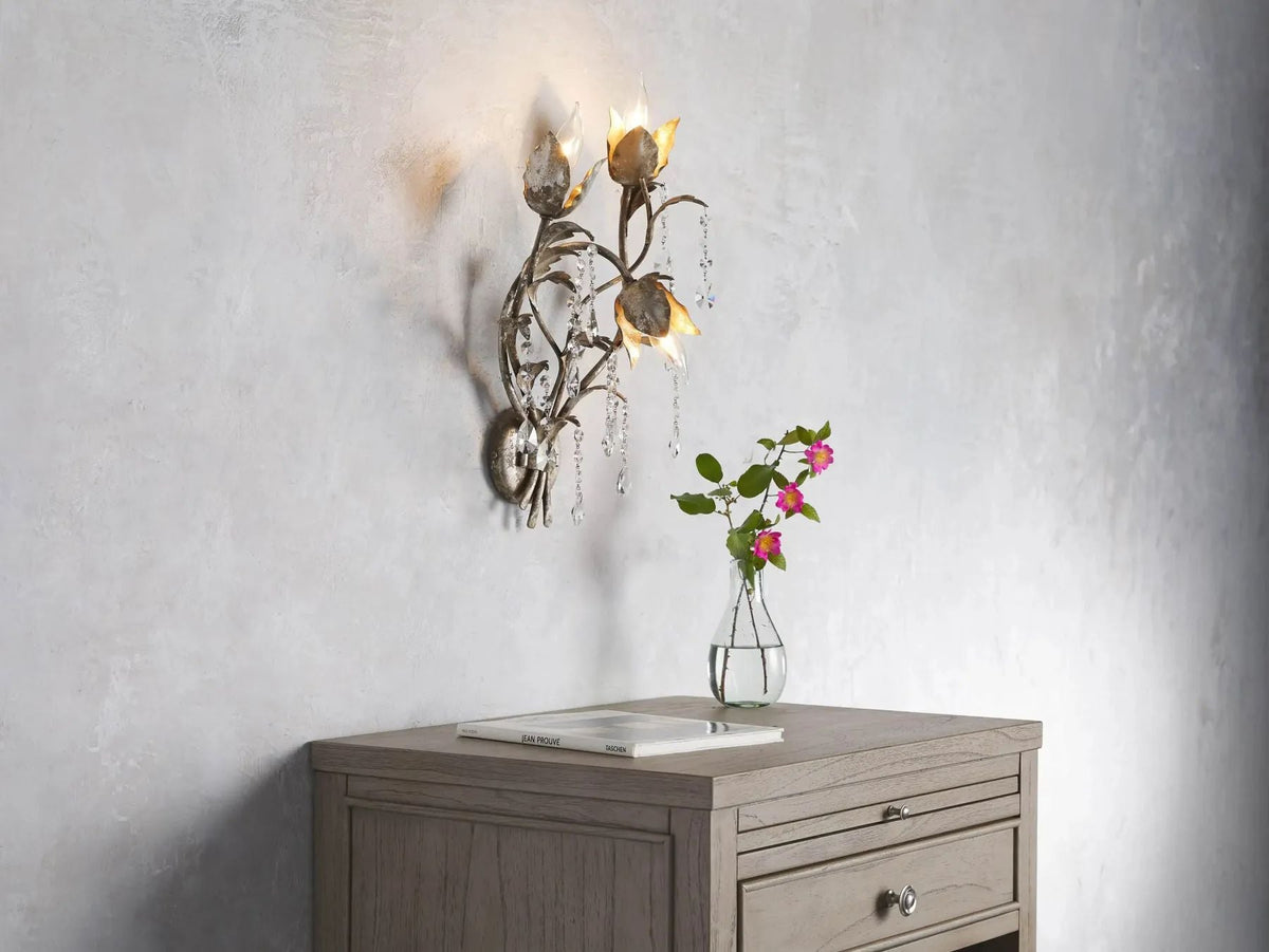 Kalie Crystal 3 Lights Wall Sconce