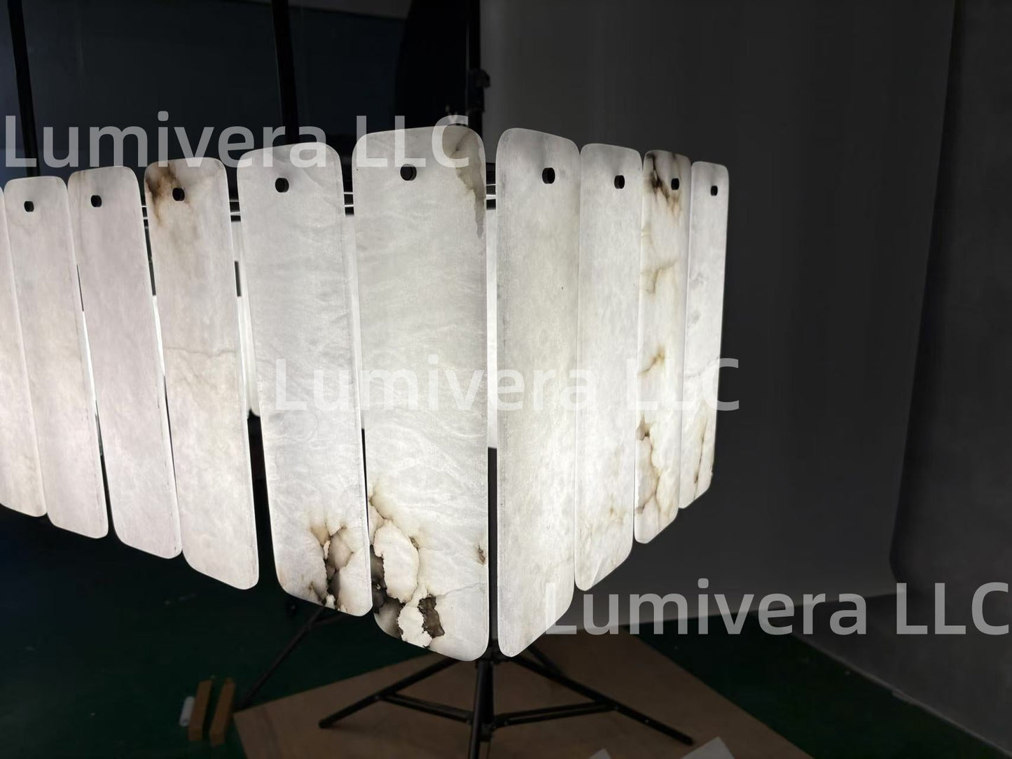 Calociato Onyx Rectangular Chandelier, Chandelier for Dining Room