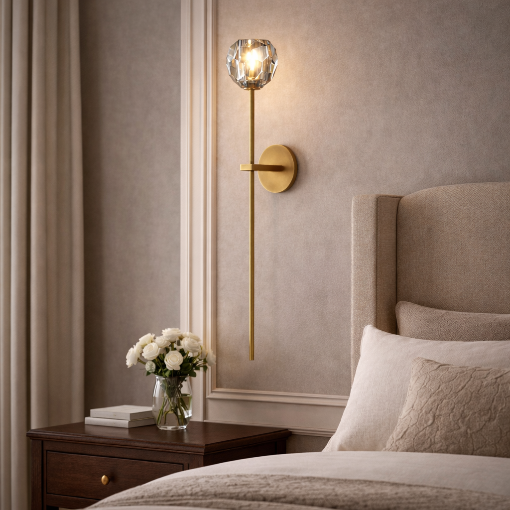 Beyle di Cristal Smoke Glass Grand Sconce