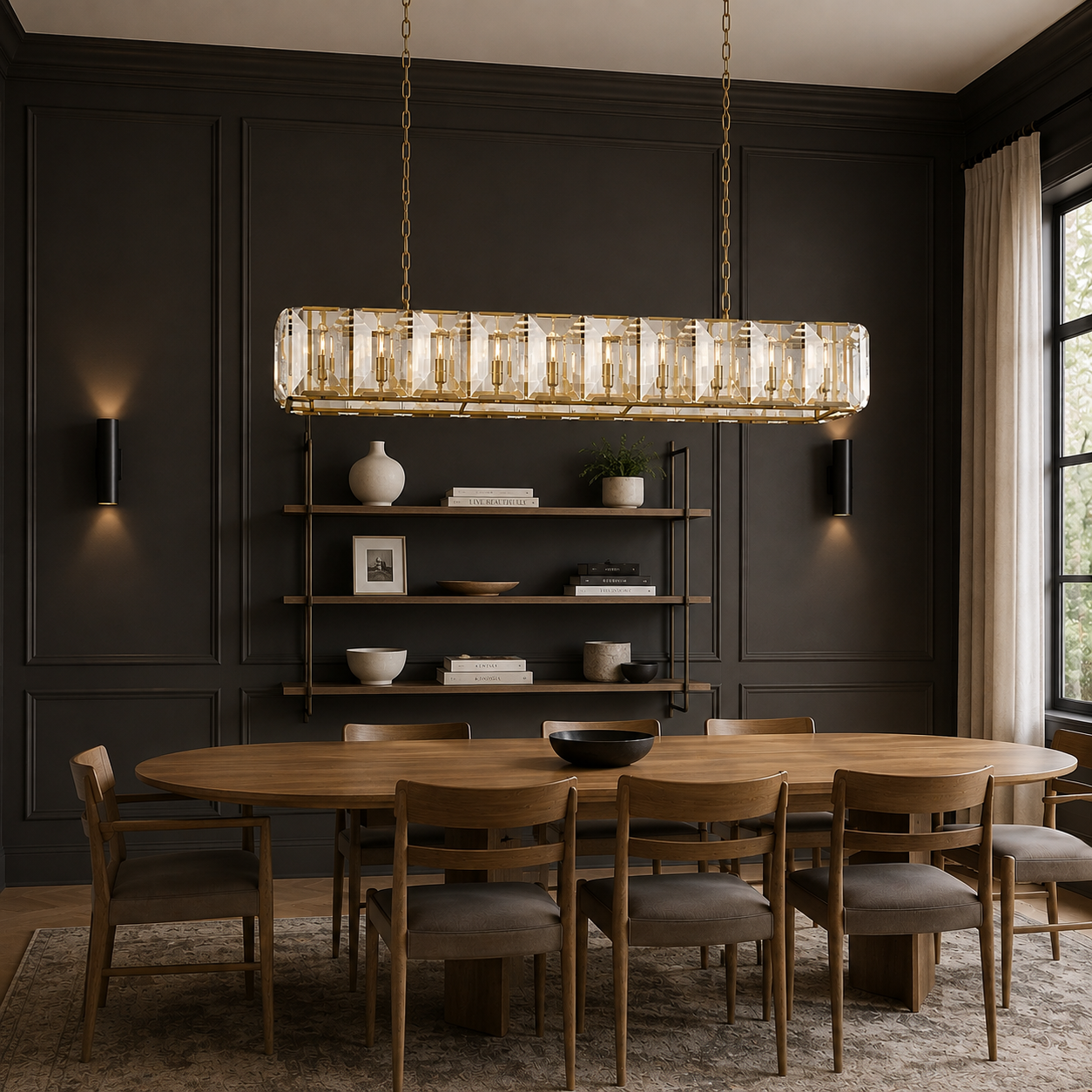 Hadilor Crystal Rectangular Chandelier