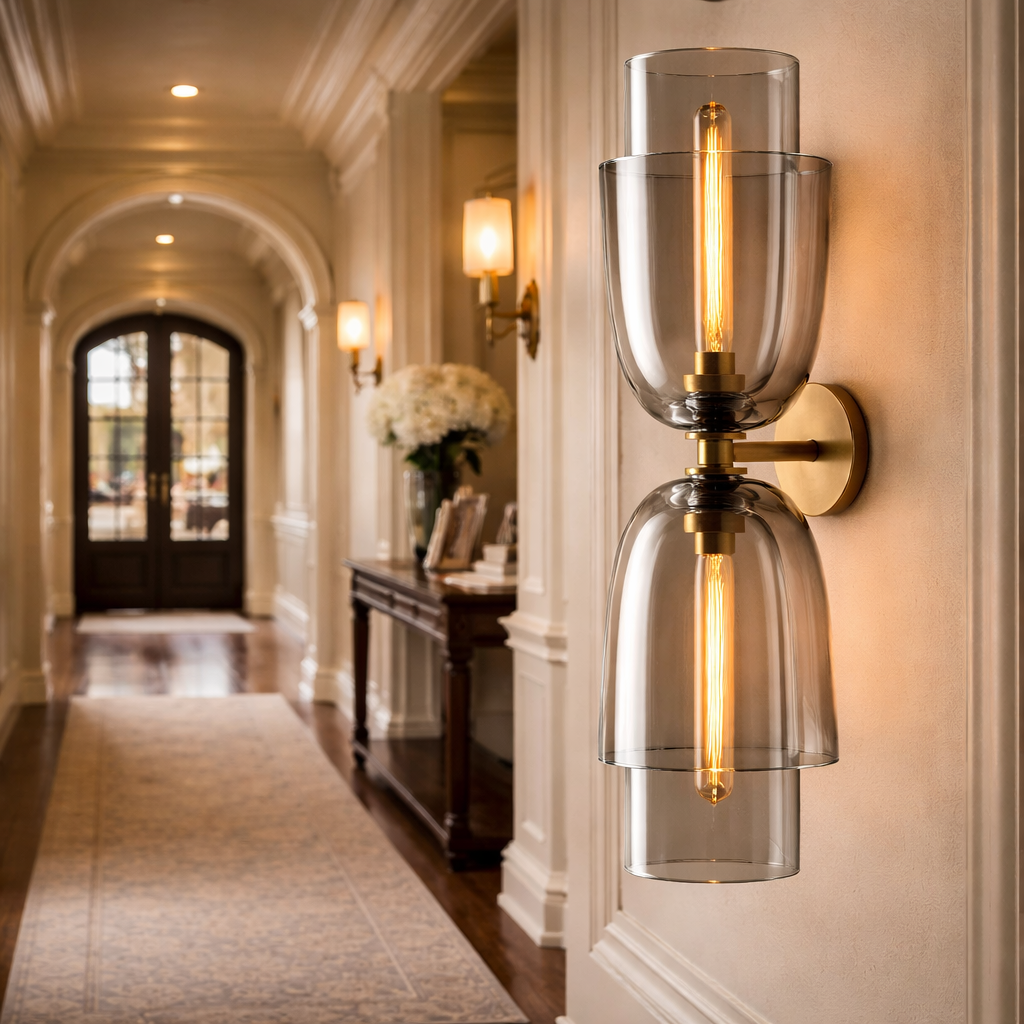 Blacurs Clear Glass Cloche Grand Sconce