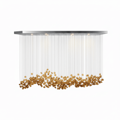 Crystal Stone Crystal Spiral Chandelier
