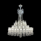Multi Layer Chrome Crystal Chandelier in French Style with Romantic Branch Flowers for Grand Hallway and Staircase