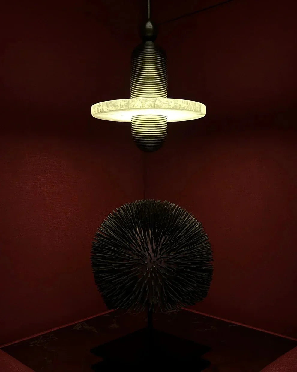 Alabaster Comet Pendant Lamp