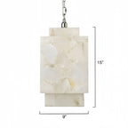 Alabaster Cube Pendant Light
