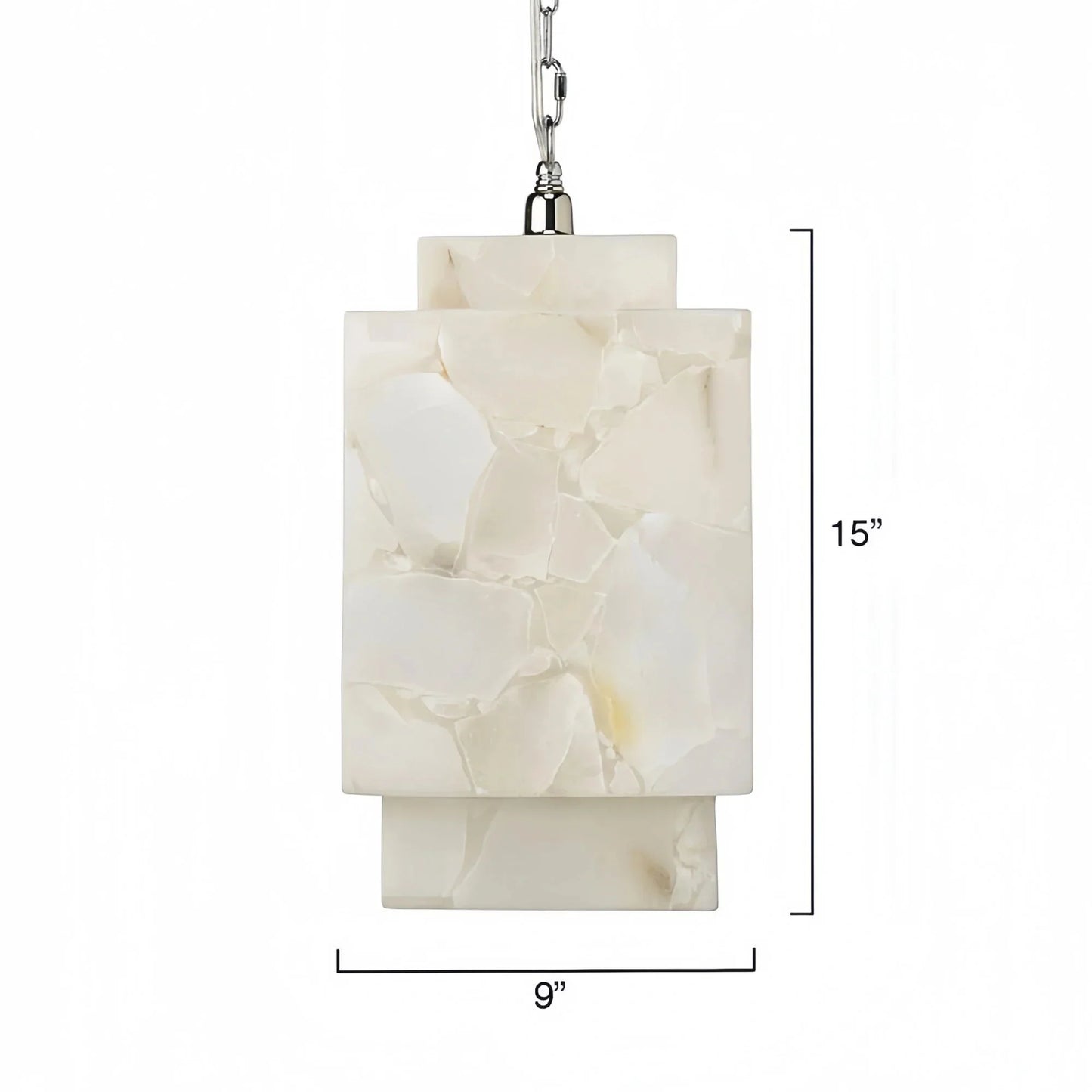 Alabaster Cube Pendant Light