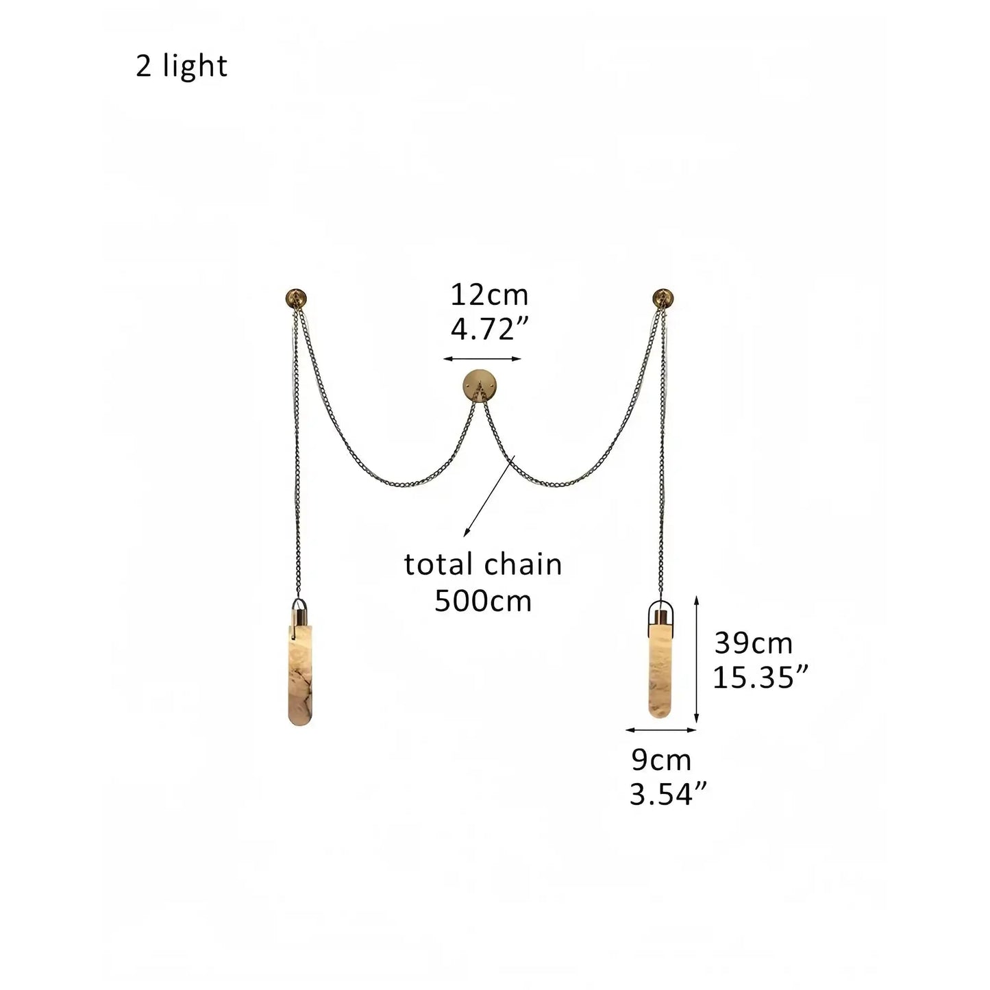 Alabaster Flint 1/2/3/5/7/9/12/15-Light LED Multi-Drop Pendant