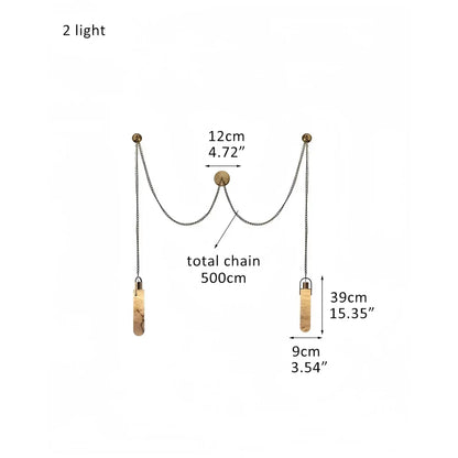 Alabaster Flint 1/2/3/5/7/9/12/15-Light LED Multi-Drop Pendant