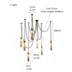 Alabaster Flint 1/2/3/5/7/9/12/15-Light LED Multi-Drop Pendant