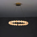 Alabaster Orb Ring Chandelier