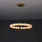 Alabaster Orb Ring Chandelier