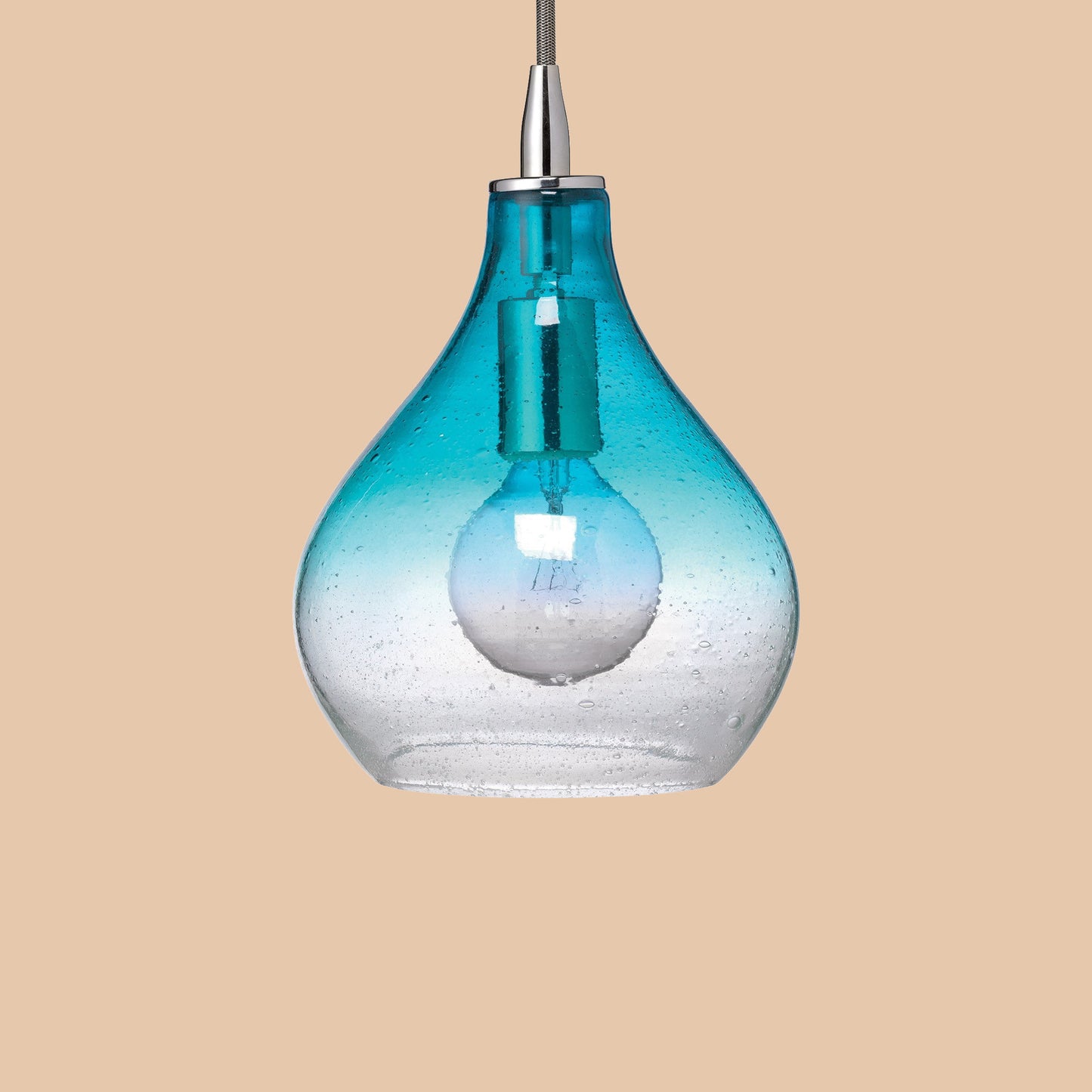 Blue Ombre Glass Pendant Light