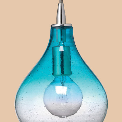 Blue Ombre Glass Pendant Light