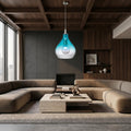 Blue Ombre Glass Pendant Light