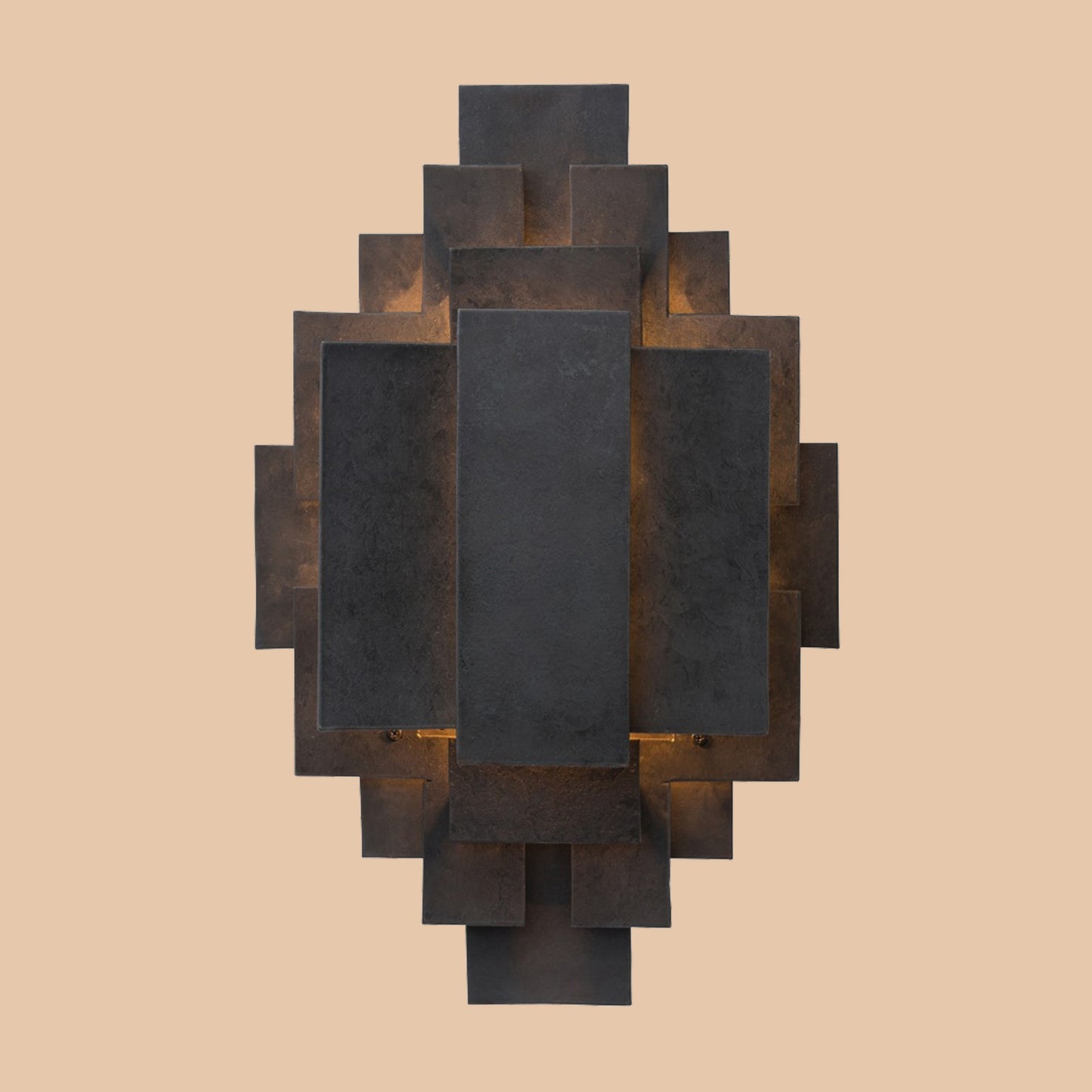 Caden Layered Bronze LED Wall Sconce