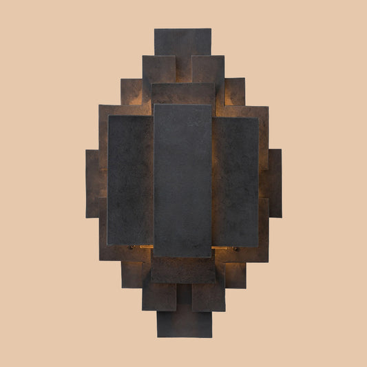 Caden Layered Bronze LED Wall Sconce