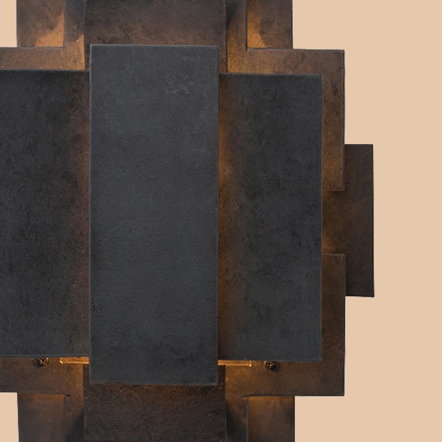 Caden Layered Bronze LED Wall Sconce