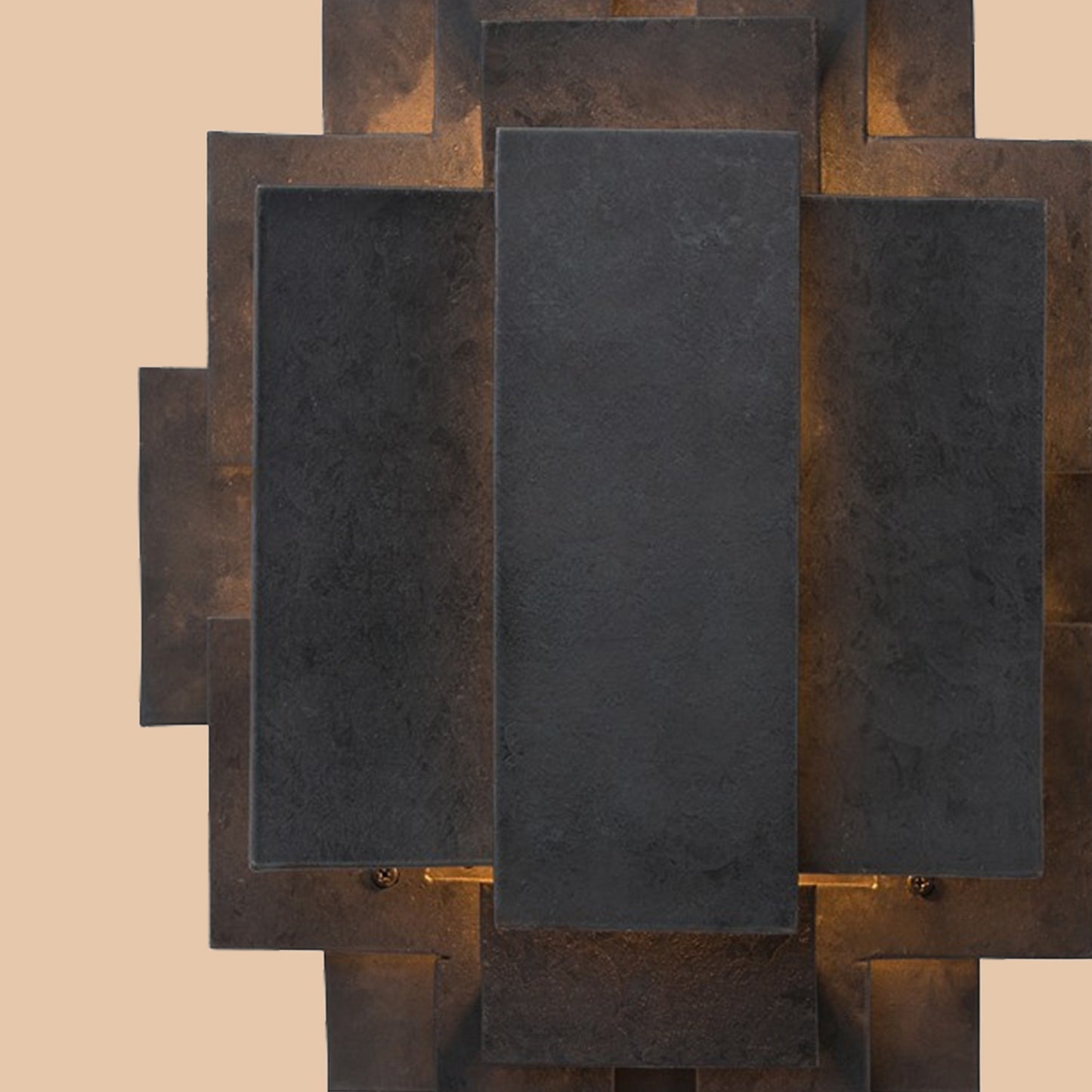 Caden Layered Bronze LED Wall Sconce