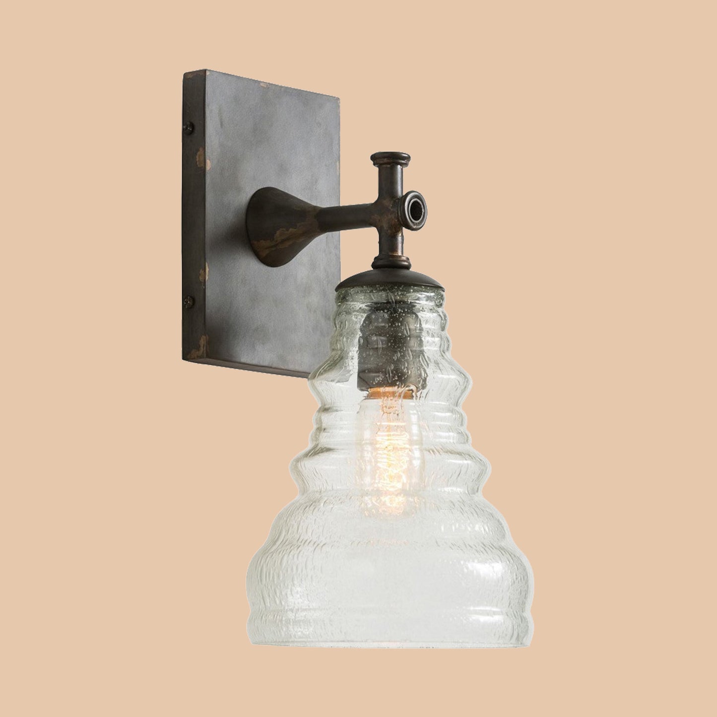 Elowen Ribbed Glass Wall Sconce