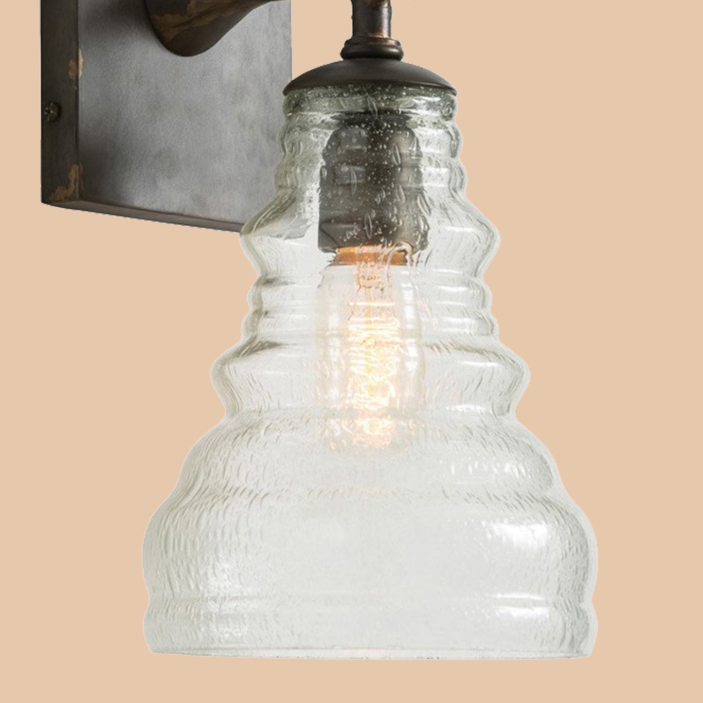 Elowen Ribbed Glass Wall Sconce
