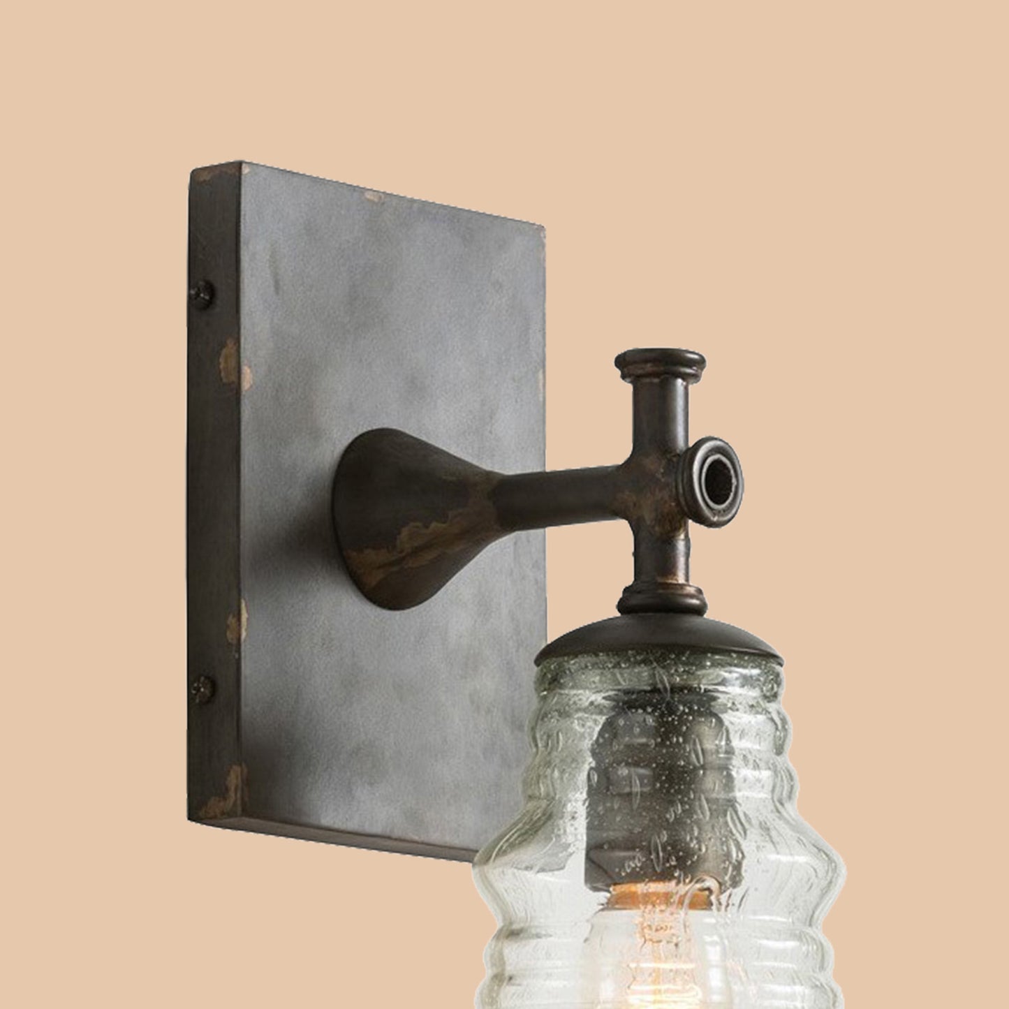Elowen Ribbed Glass Wall Sconce