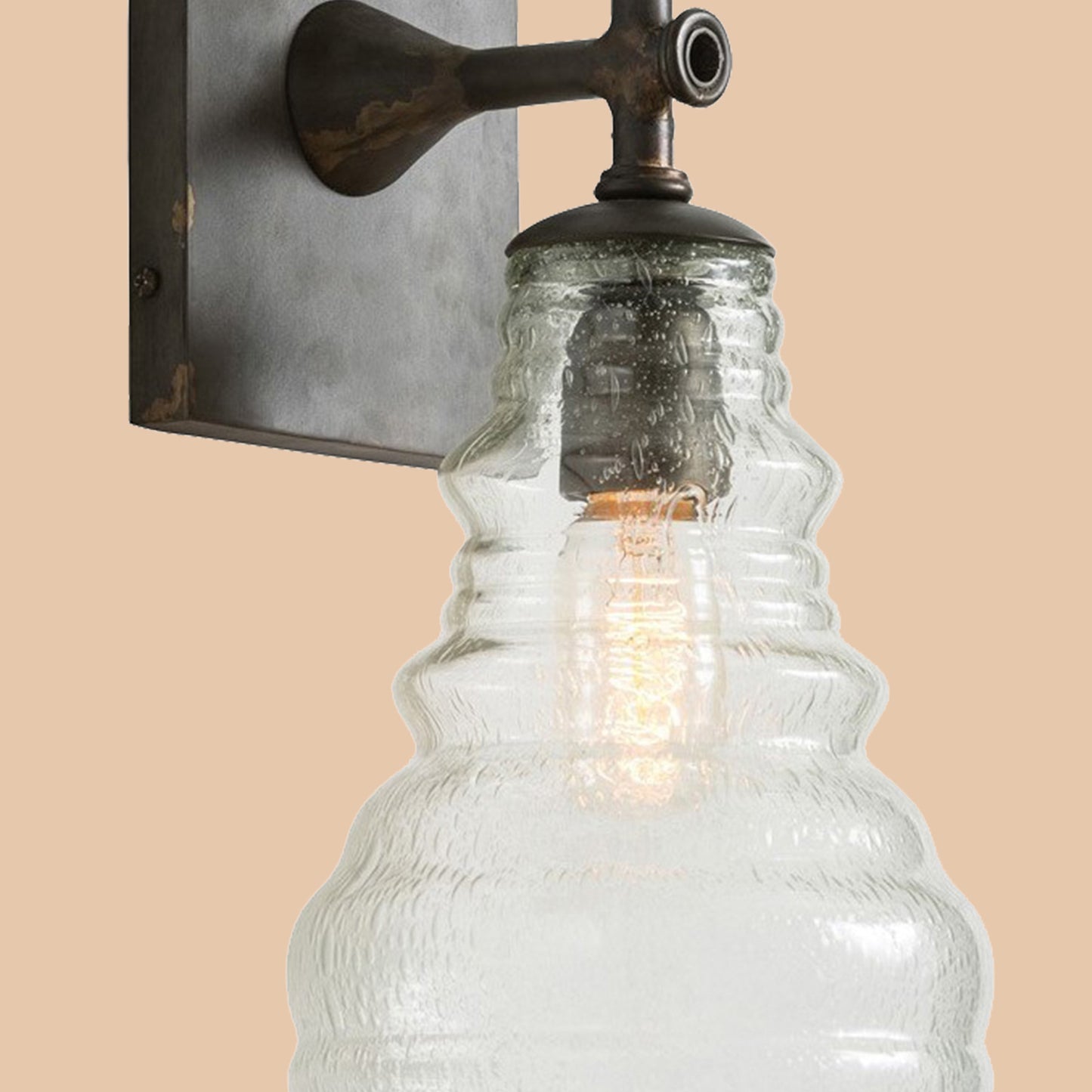 Elowen Ribbed Glass Wall Sconce