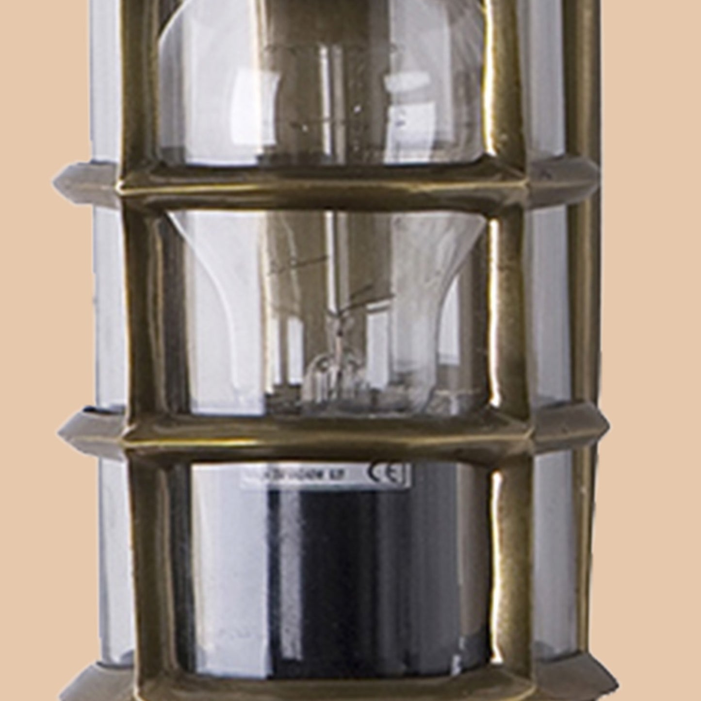 Mariner Antique Brass Caged Wall Sconce