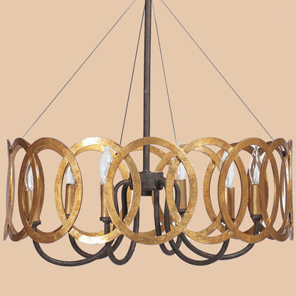 Modern Gold Ring Chandelier