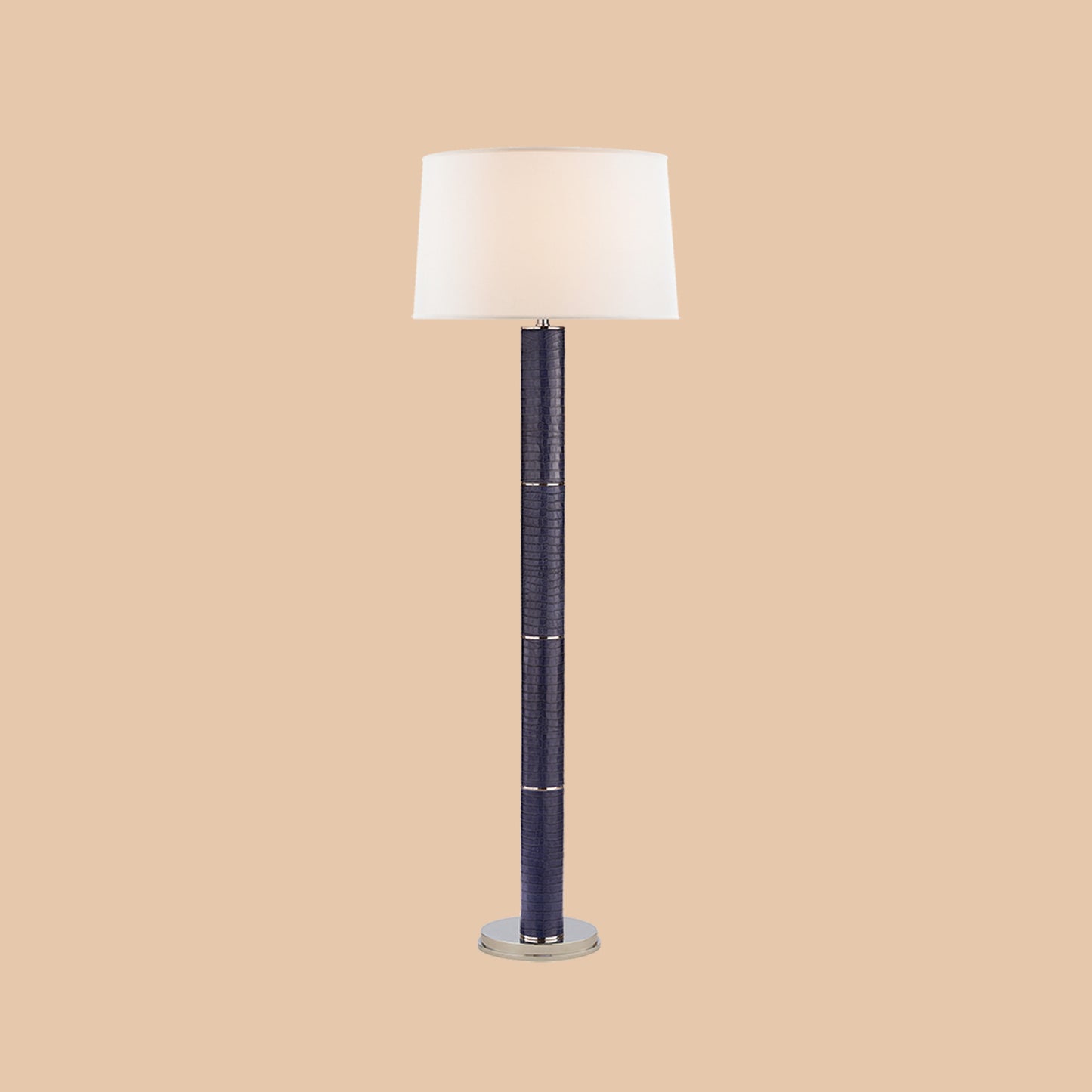 Navy Textured Floor Lamp