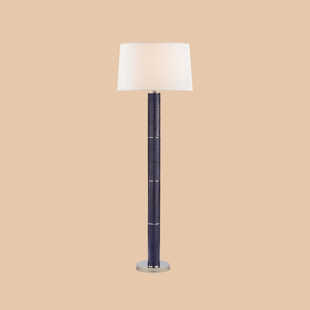 Navy Textured Floor Lamp