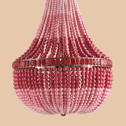 Pink Ombre Beaded Chandelier
