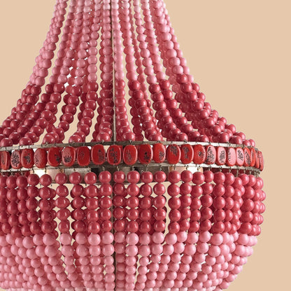 Pink Ombre Beaded Chandelier