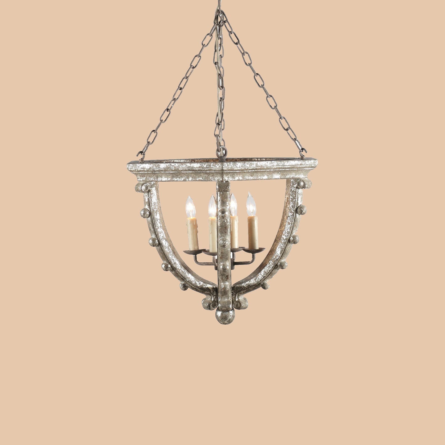 Vintage Distressed Lantern Chandelier