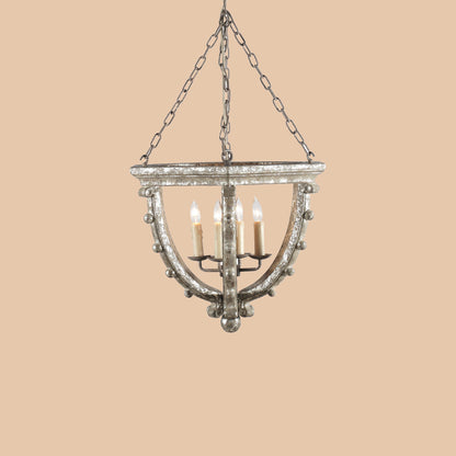Vintage Distressed Lantern Chandelier