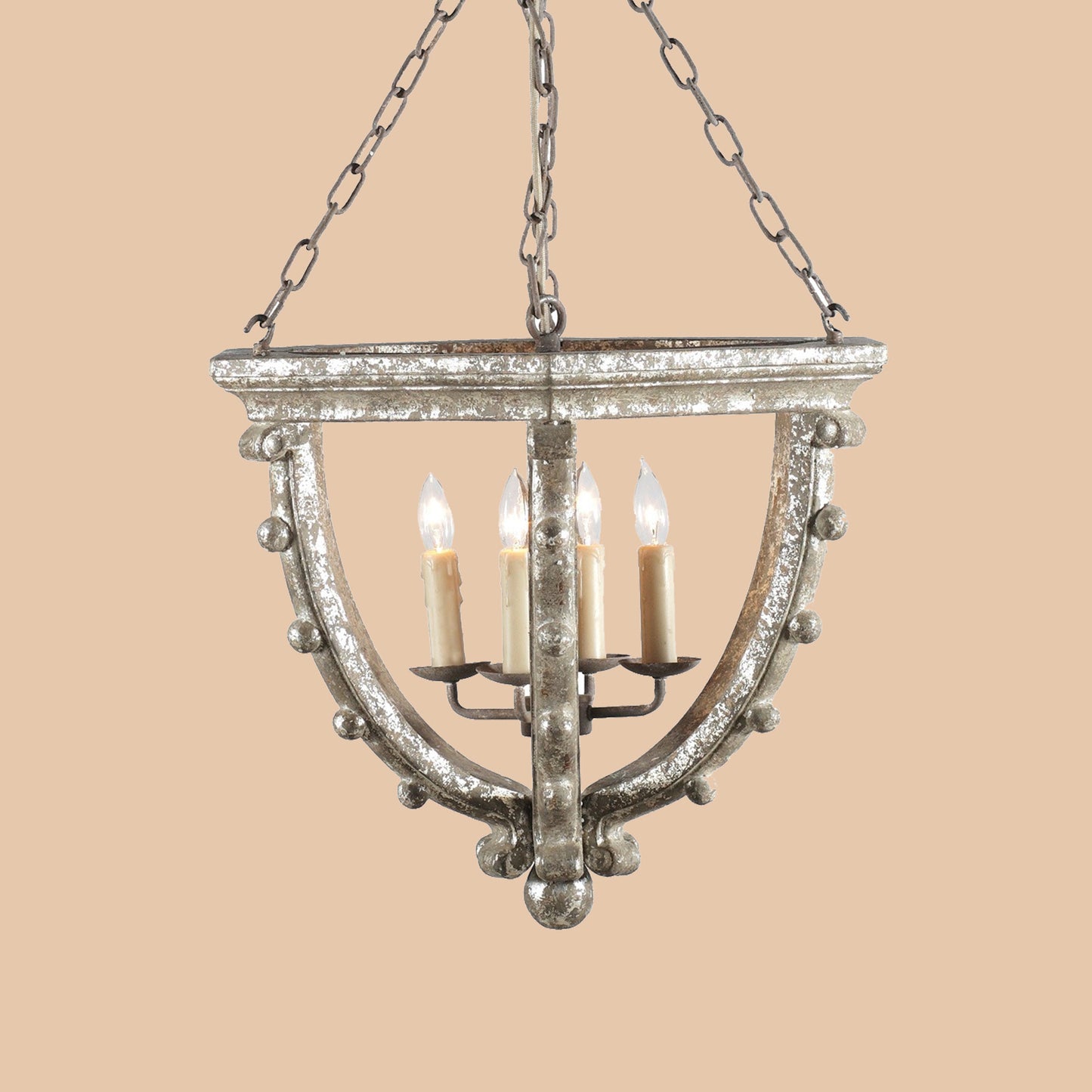 Vintage Distressed Lantern Chandelier