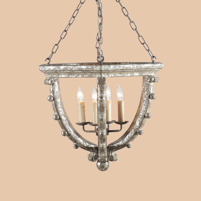 Vintage Distressed Lantern Chandelier